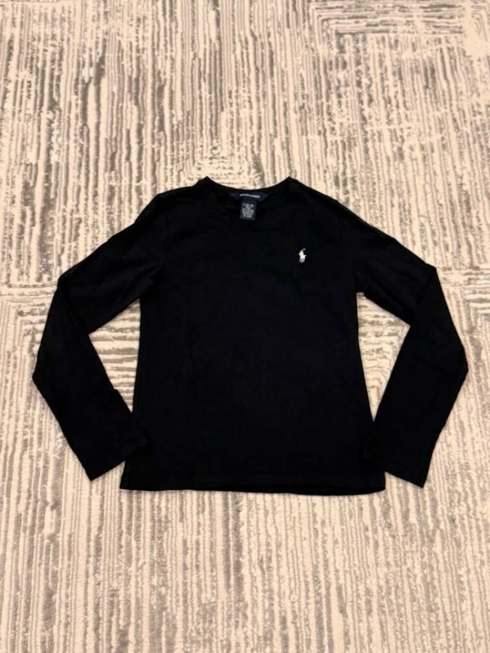 Ralph Lauren kids youth large 12/14 black long sleeve shirt